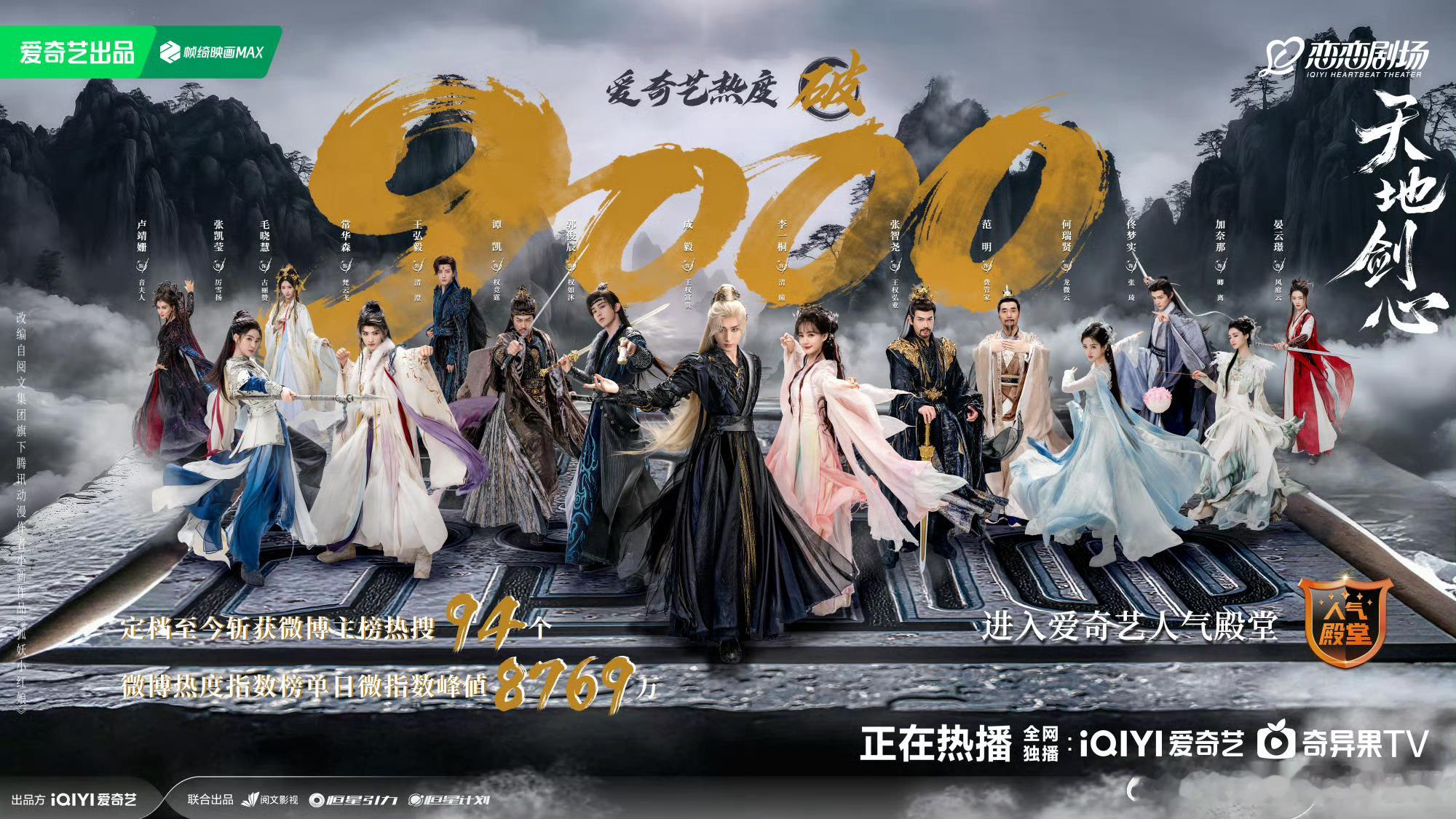 《天地剑心》破9000啦🤩！在第四天又又又回转锁V的基础上破9000大关，