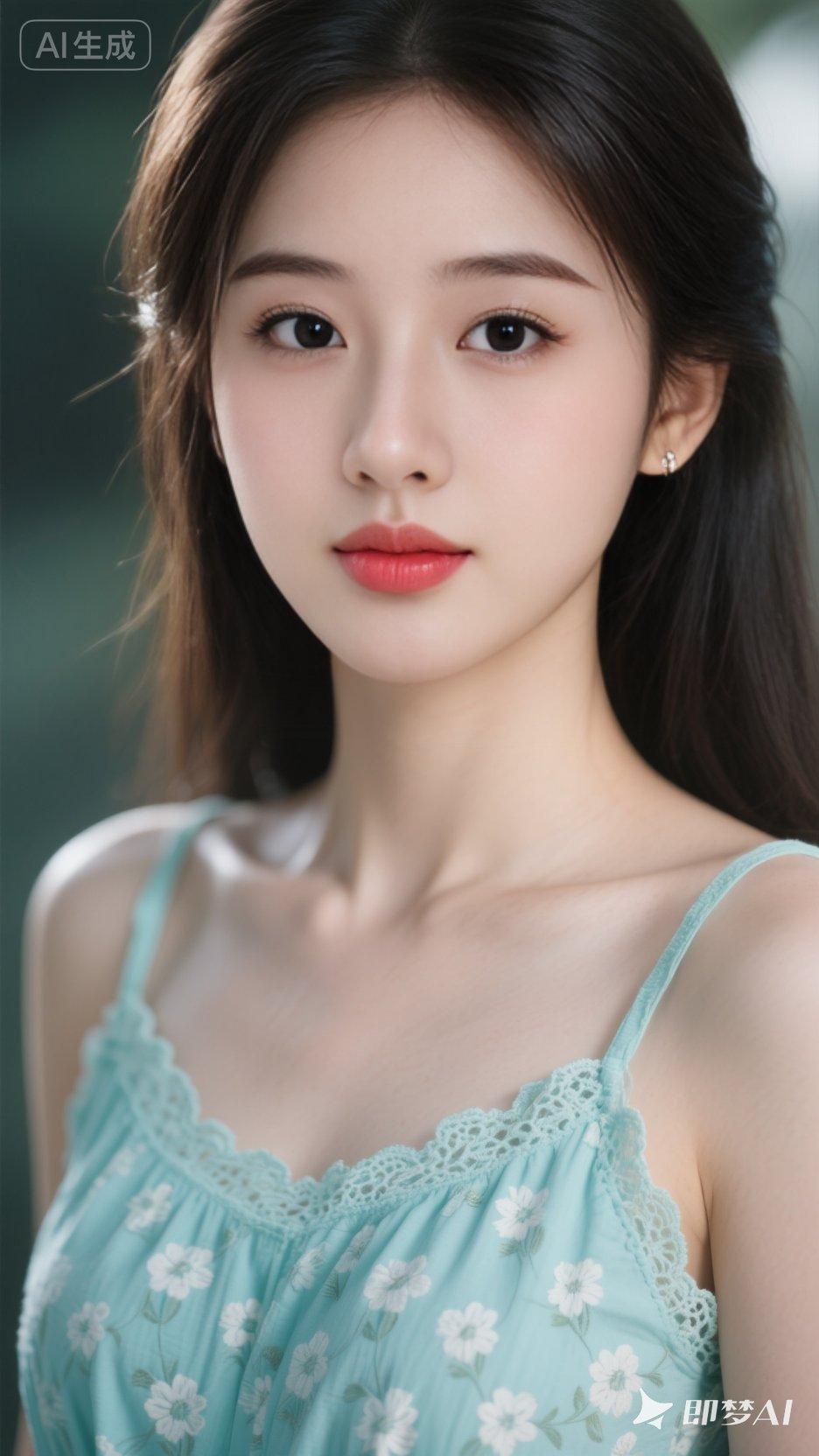 20岁模样，清纯，青涩，豆蔻年华，青春靓丽，脸部精致美感表达，线条优美流畅饱满