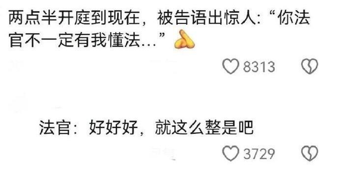 笑点太低的不建议当法官哈哈哈哈哈哈哈