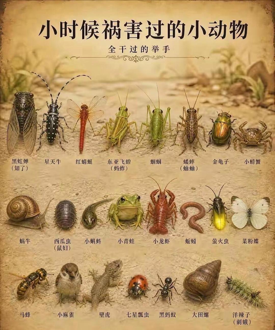 小时候祸害过的小动物，赞同吗？