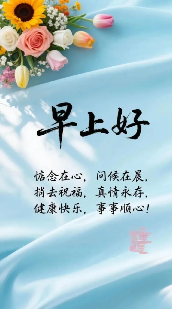 [玫瑰]早上好[玫瑰]惦念在心，问候在晨，捎去祝福，真情永存，健康快乐，事