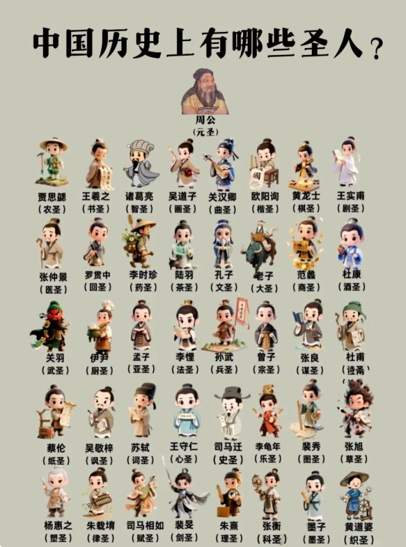 历史上的40余位圣人.....