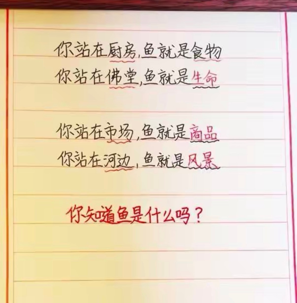 你知道鱼是什么吗？