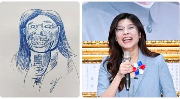 高中生画郑丽文丑图遭蓝粉出征　尹乃菁：支持者发声很自然有一名高中生在网络上分