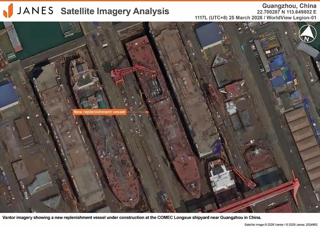 英媒：中国正在建超大型补给舰，满载排水量近7万吨，“世一补”要来了。老外比咱