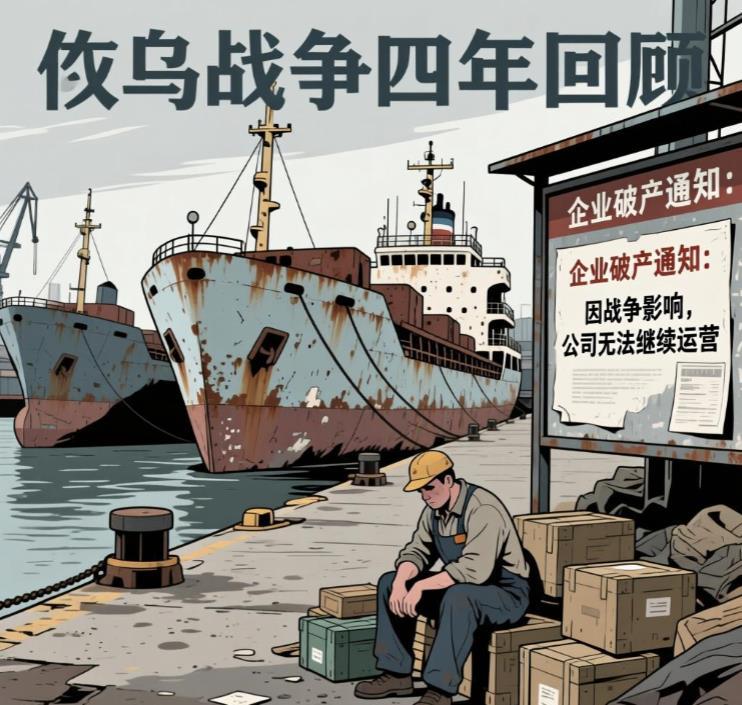 俄乌战争四周年【俄乌战争四年回顾：俄经济正面临溃败】俄乌战争四年经济账：俄罗斯