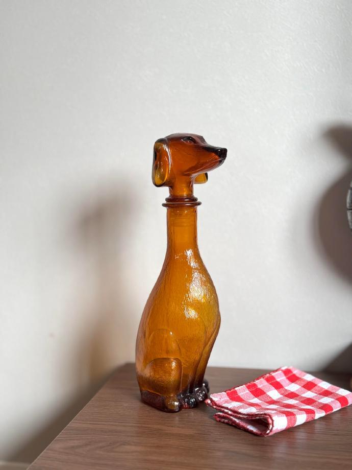 第一次见小狗样式的中古酒瓶耶​​​