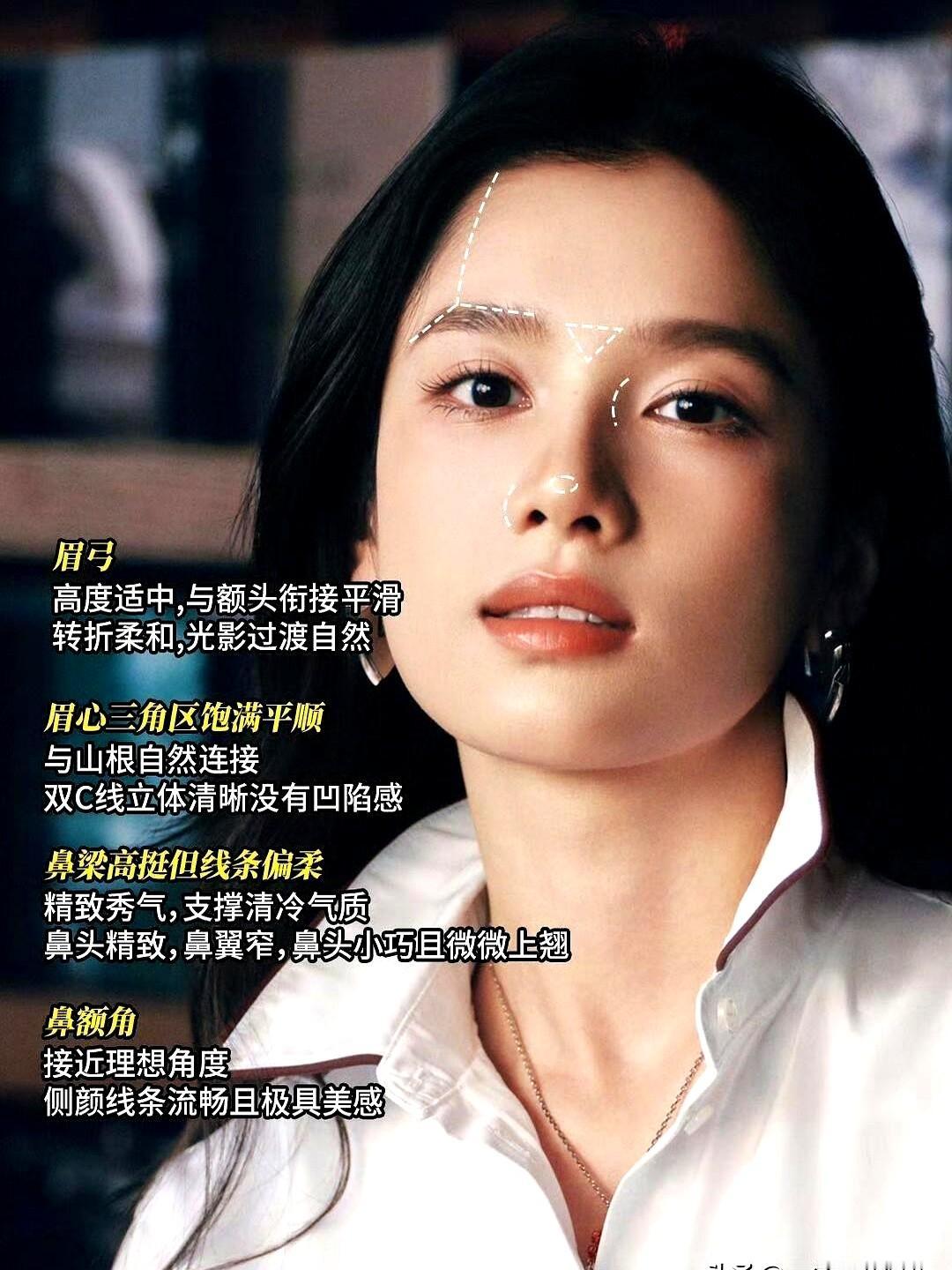 张婧仪这骨相，真是老天爷追着喂饭吃。都说她的眉骨能给眼睛“打伞”，这可不是瞎