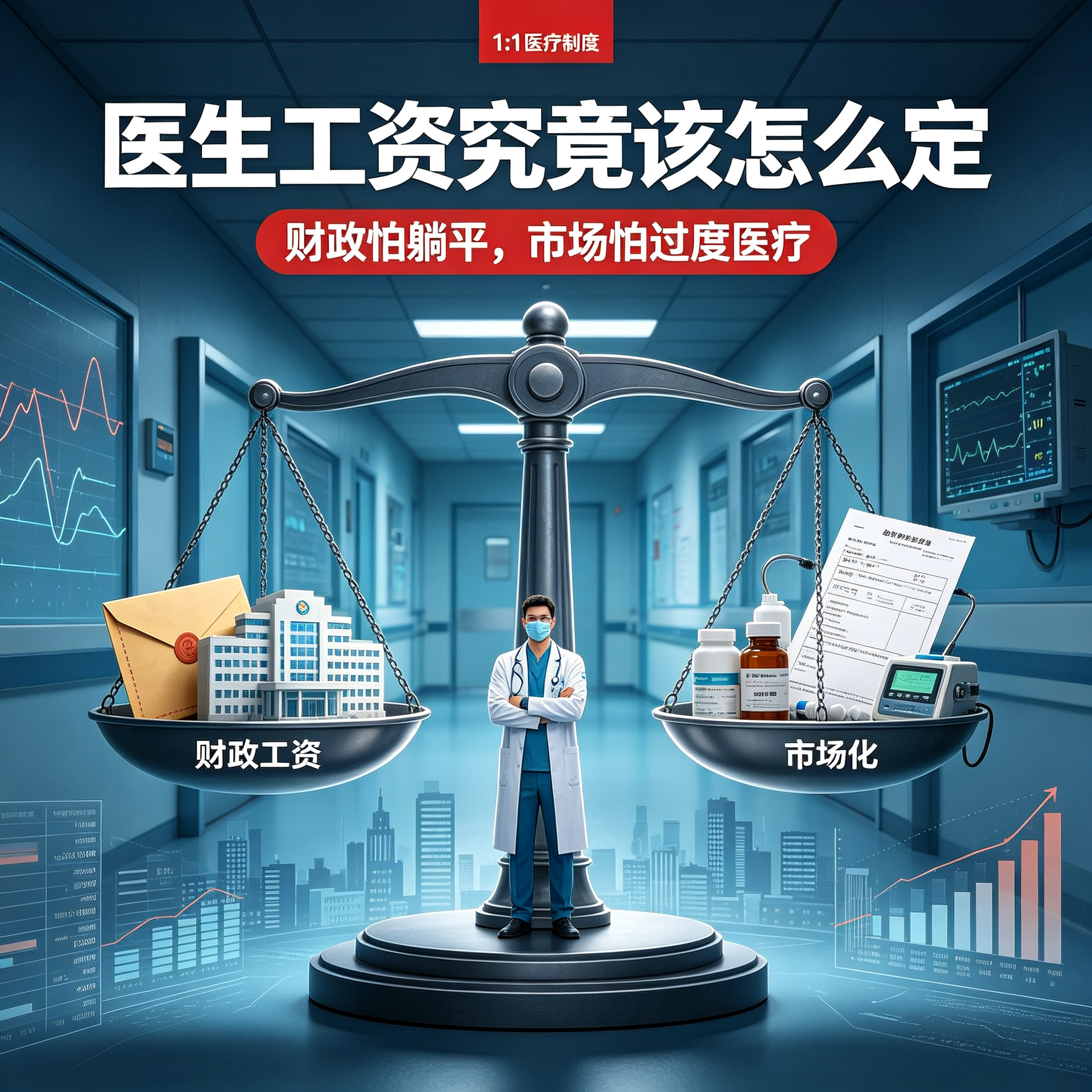 医生工资的终极困局：财政与市场的两难博弈当下医疗行业最大的制度难题，莫过于医生薪酬的定价困境。政府始