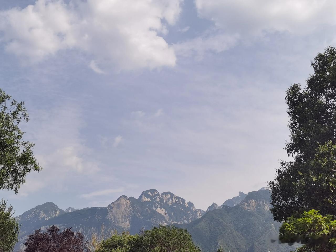每次去西安和甘肃，都会在这个服务区看下华山，我总是有个奇怪的想法，不知道这种山里