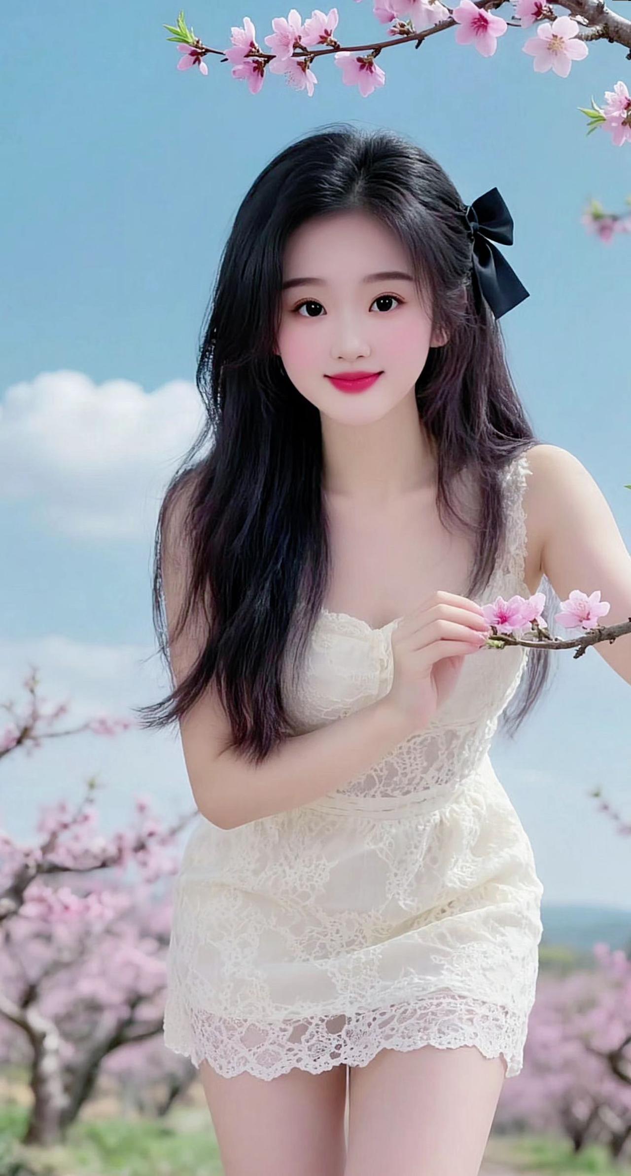 桃花树下美女抖音玩法合伙