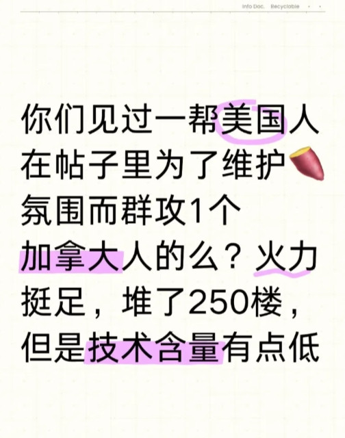 据说美国人比我们还维护小红书社区氛围有个加拿大发帖嘲讽美国人，然后美国人不干