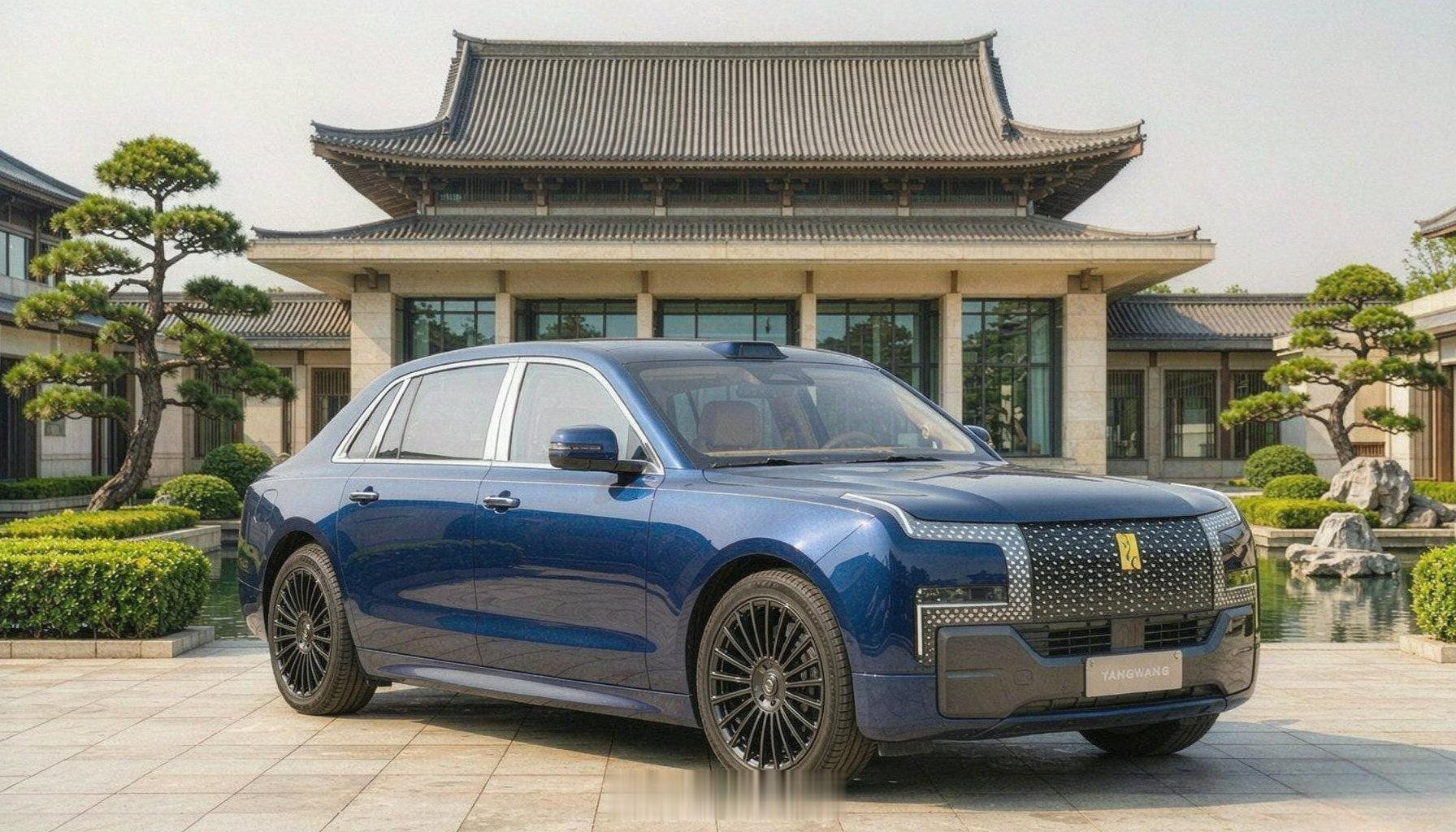 #全新仰望行政轿车谍照曝光#全新仰望行政轿车谍照曝光（图1），我做了一组新车渲染图，搭配了6种轮毂造