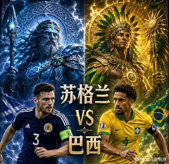 051世界杯苏格兰VS巴西方向；让付比分；1-30-30-2进球数