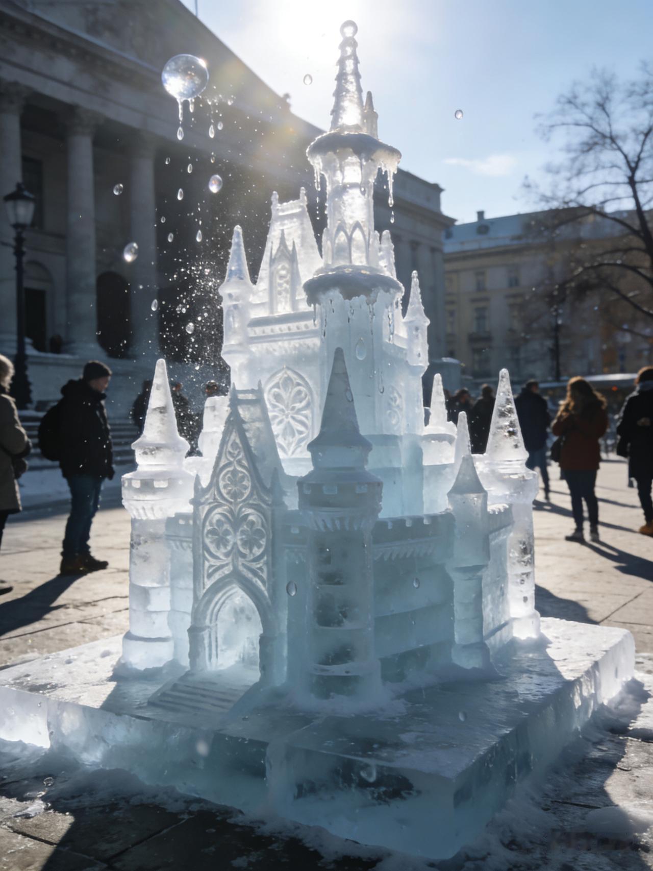 3.8℃下的哈尔滨冰雕：冰雪盛宴的“危机”与思考哈尔滨，这座素有“冰城”之