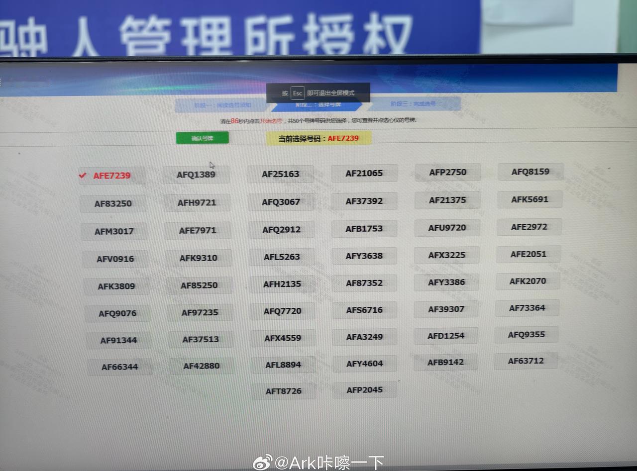 选车牌，大家觉得哪个好？