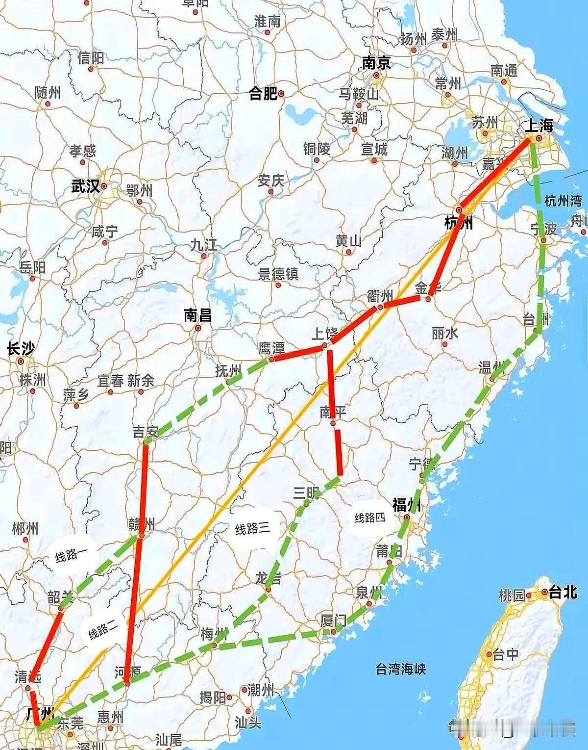 沪广高铁的走向，正让赣闽两省紧绷神经。对江西而言，这简直是一场决定命运的翻身仗。