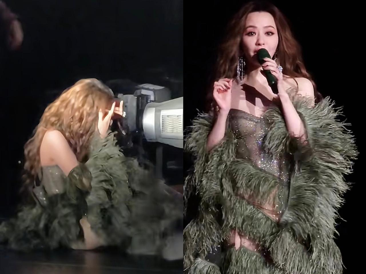 张靓颖icon在西安icon演唱会上摔下舞台最心疼的人不是她的前夫，也不是张