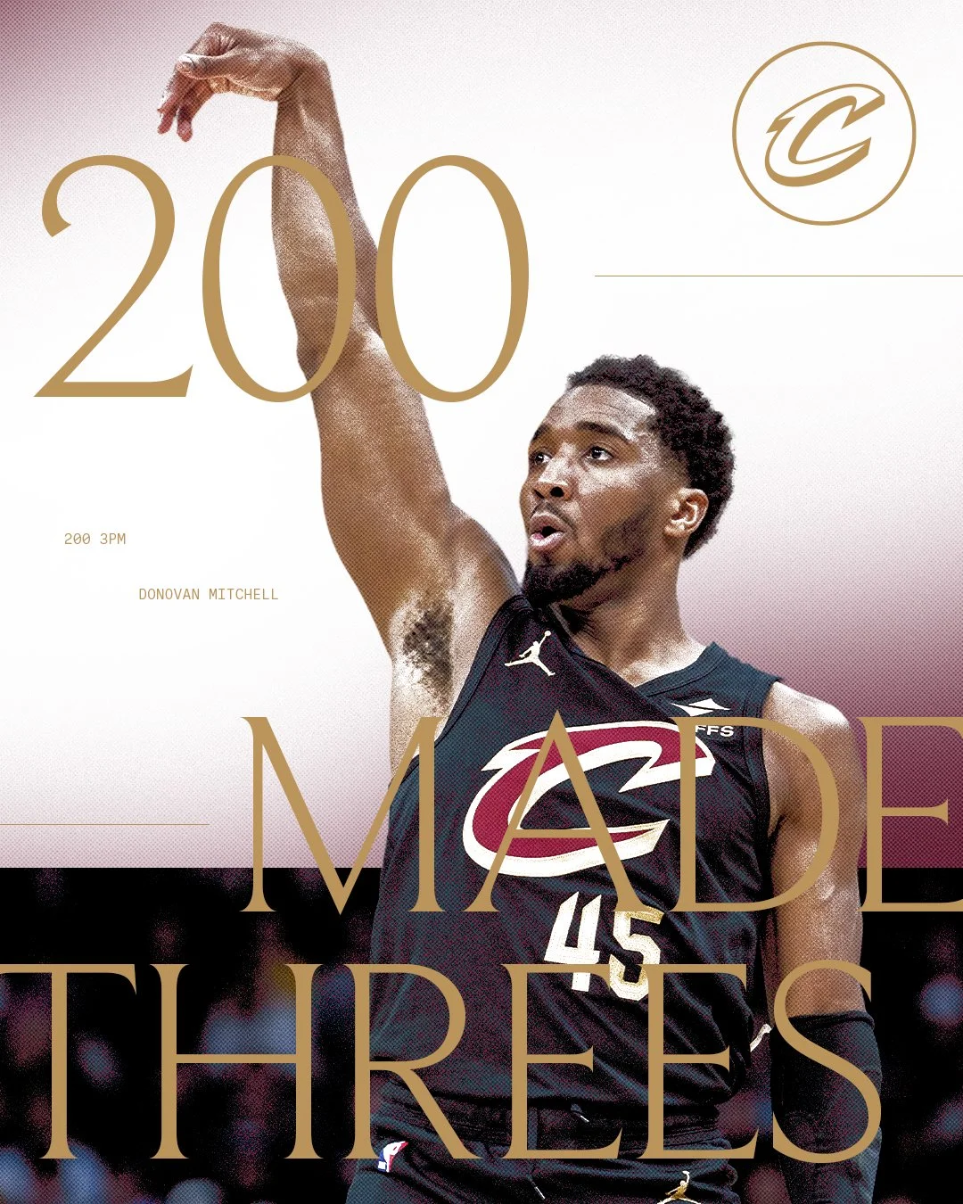 骑士对阵独行侠的比赛骑士球员多诺万-米切尔得到19分2篮板7助攻，其中三分3