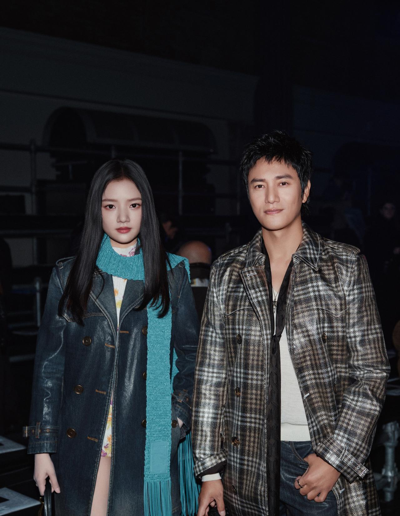 左边是任敏，1999年出生，身高168cm。右边是陈坤，1976年出生，身高1