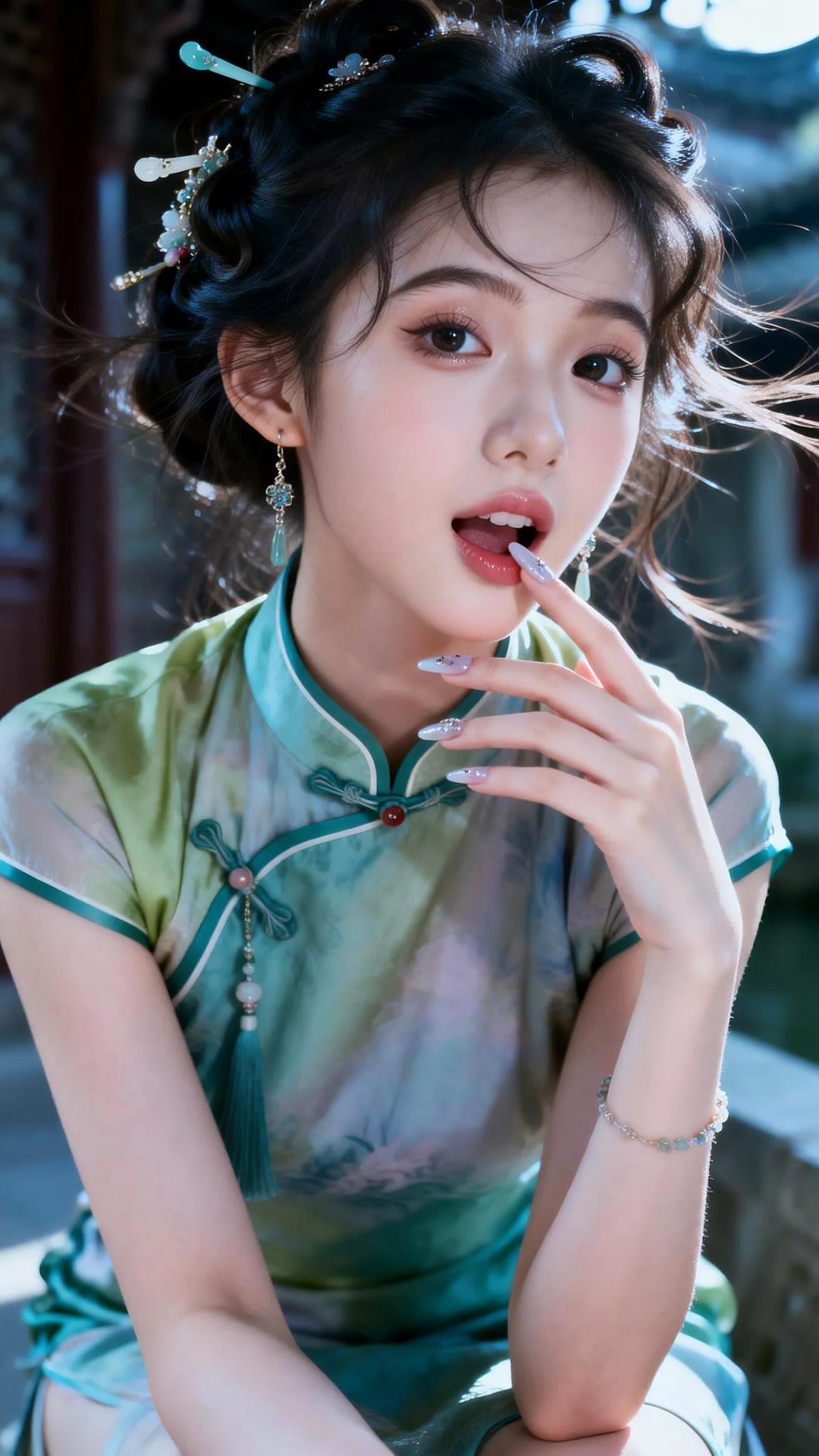 古风少女，青丝如瀑，古典韵味，惊艳时光。