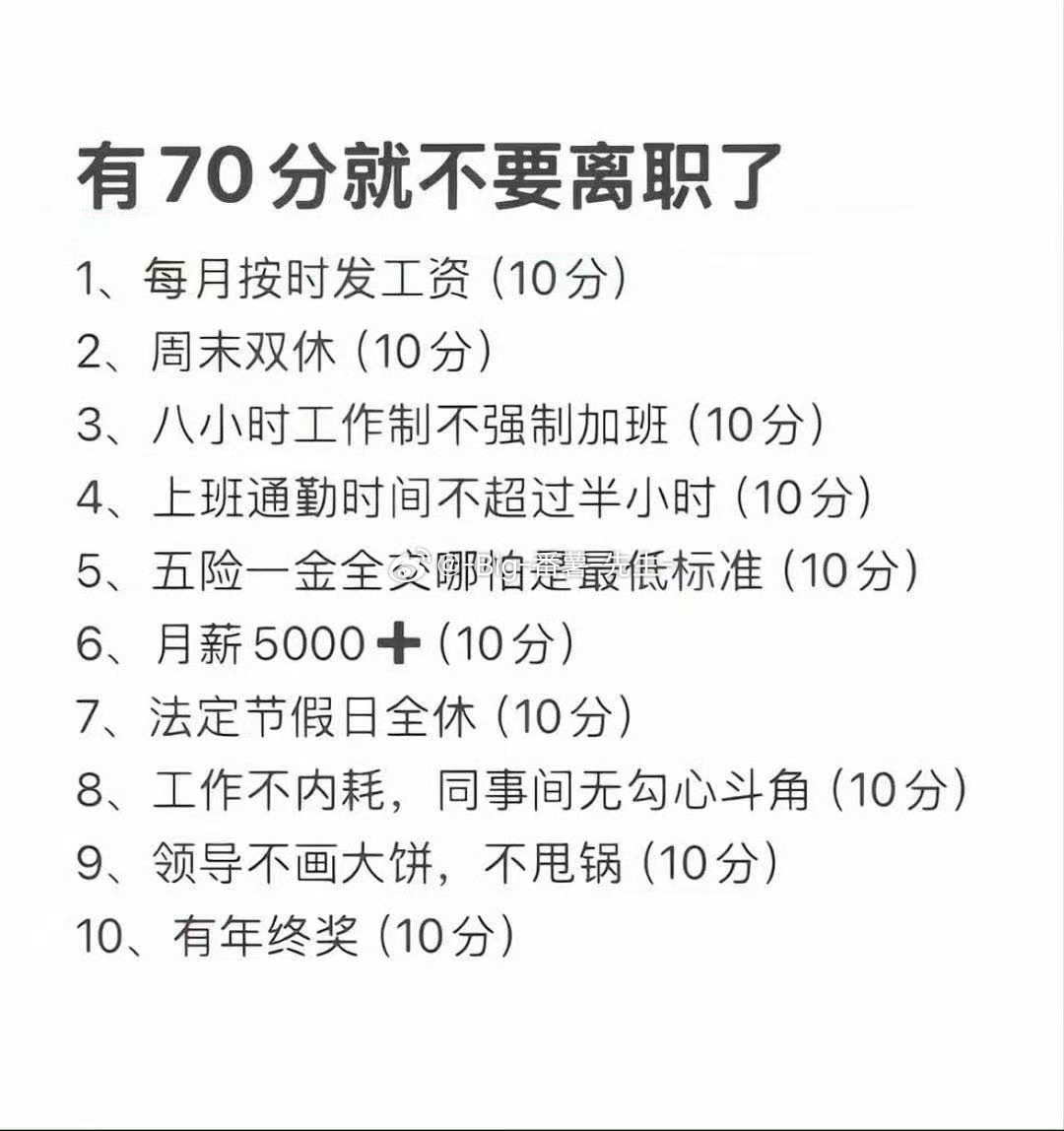 完了，只有10分，只有：上班通勤时间不超半个小时达标了，其他都不达标。估计我是全