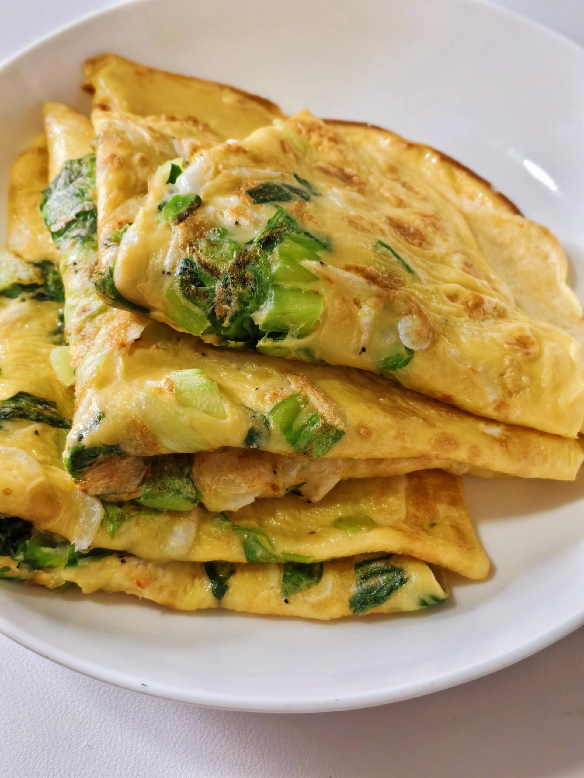 虾皮生菜鸡蛋水饼｜软嫩鲜爽，早餐加餐都适配早餐不想费时间？这款虾皮生菜鸡蛋水
