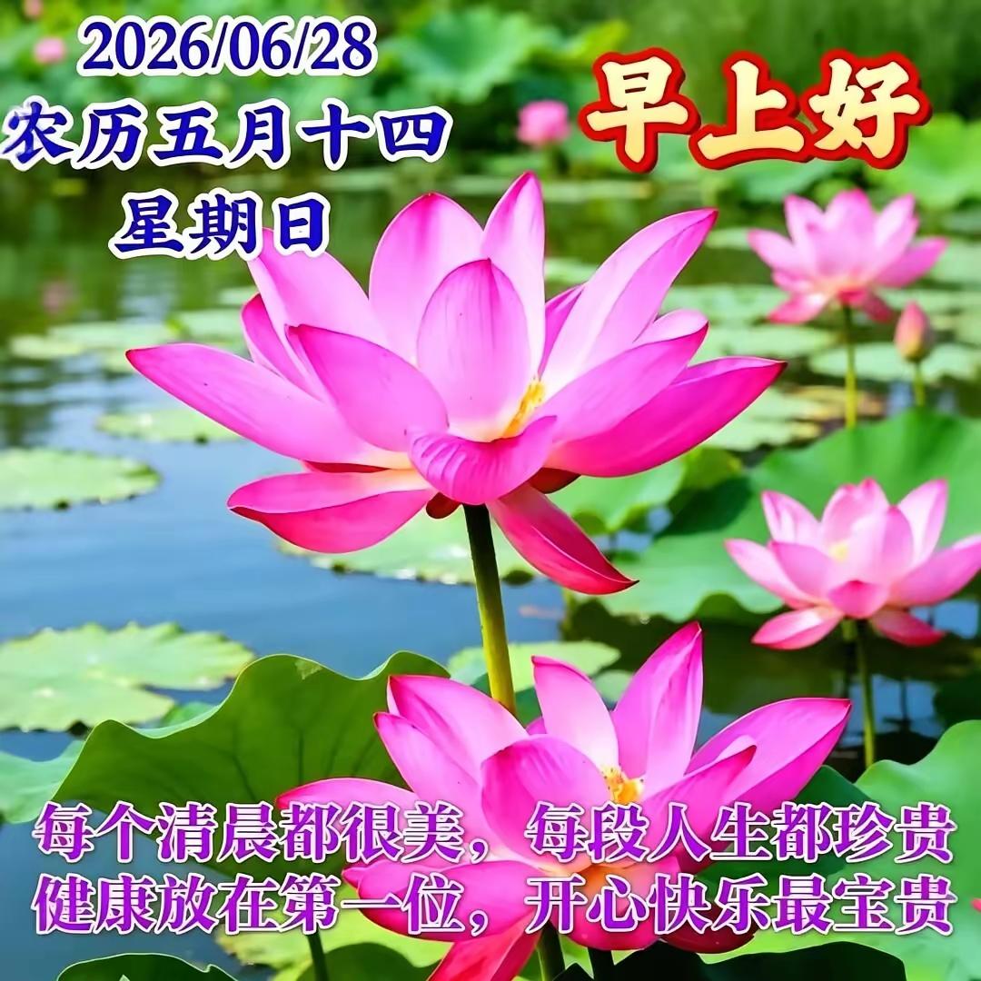 6.28日🌹♥️🍎早上好[大笑]🌹美好的祝愿：事如意，人安康！[比心]