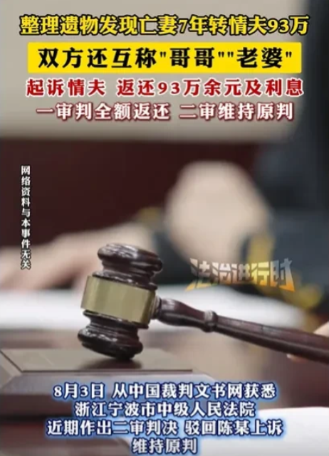 浙江宁波，男子的妻子因病离世，他悲痛万分，难以走出悲痛，直到他整理妻子的遗物，他