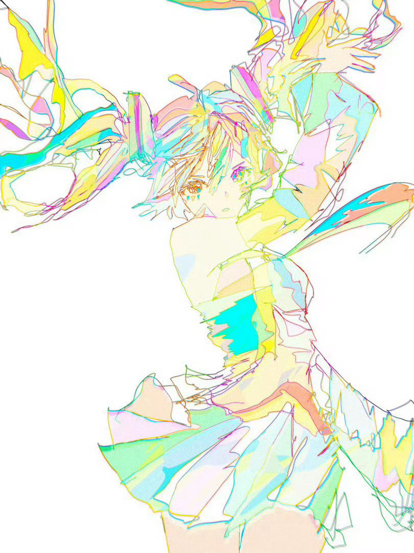 初音未来动漫点评团炫彩初音真的好好看哇宝宝.绘：paya_paya_D
