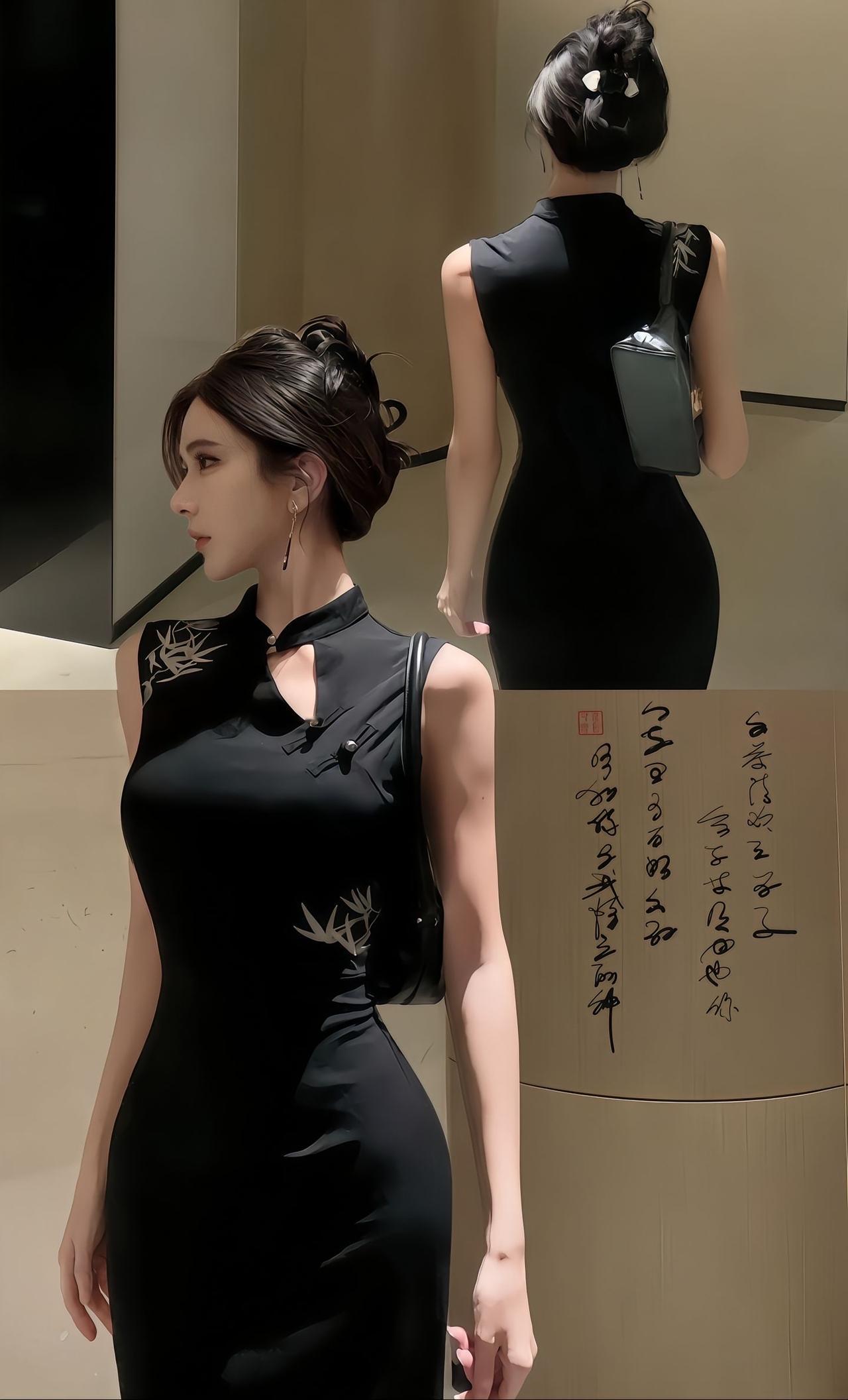 优雅黑裙，尽显东方韵味！气质黑裙