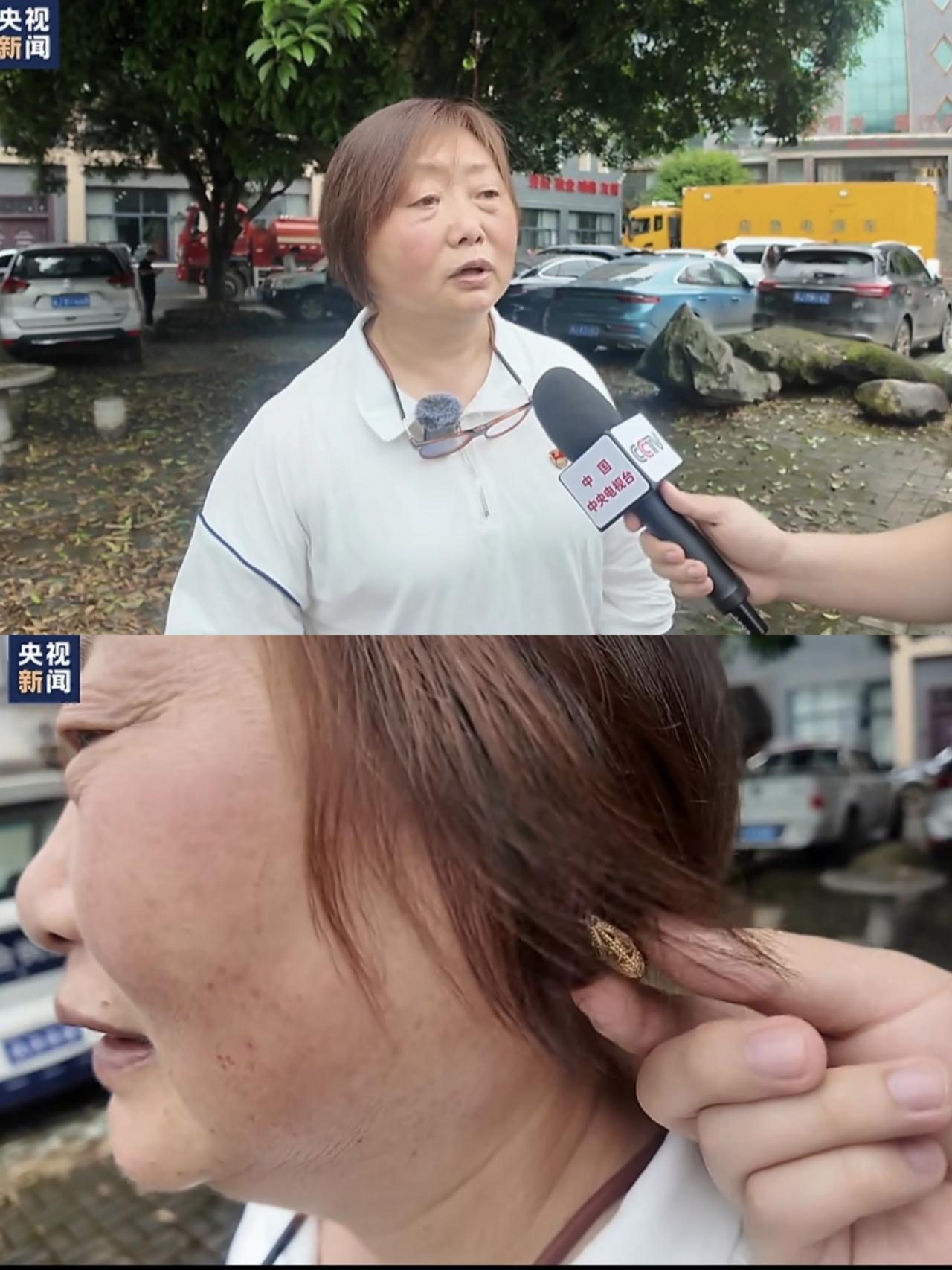 戴耳环女干部专门澄清了，底下网友的评论更让人暖心！女干部说耳环是假的，100