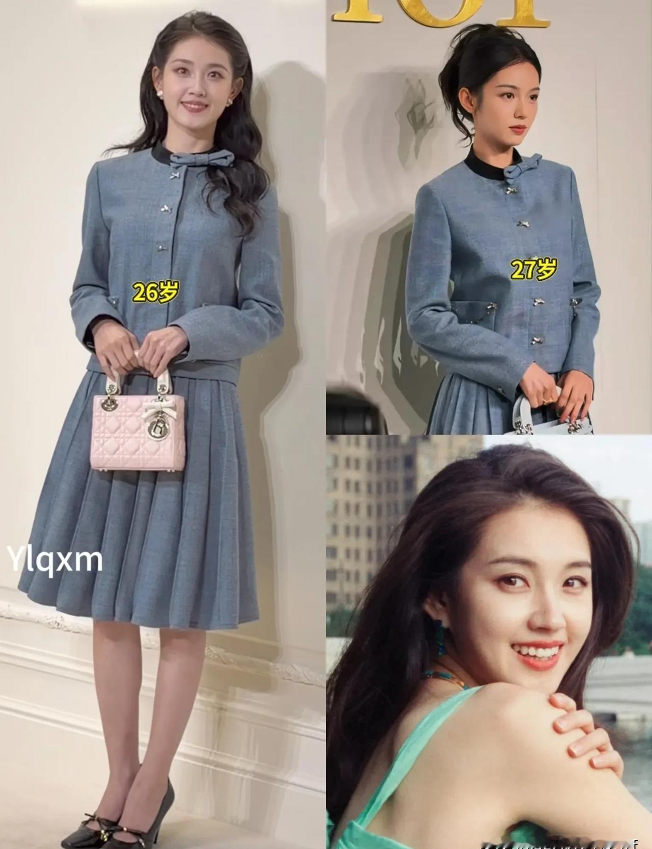 同样是迪奥站台，26岁的郭宇欣居然在颜值上硬刚95四美的周也？这简直是娱乐圈的