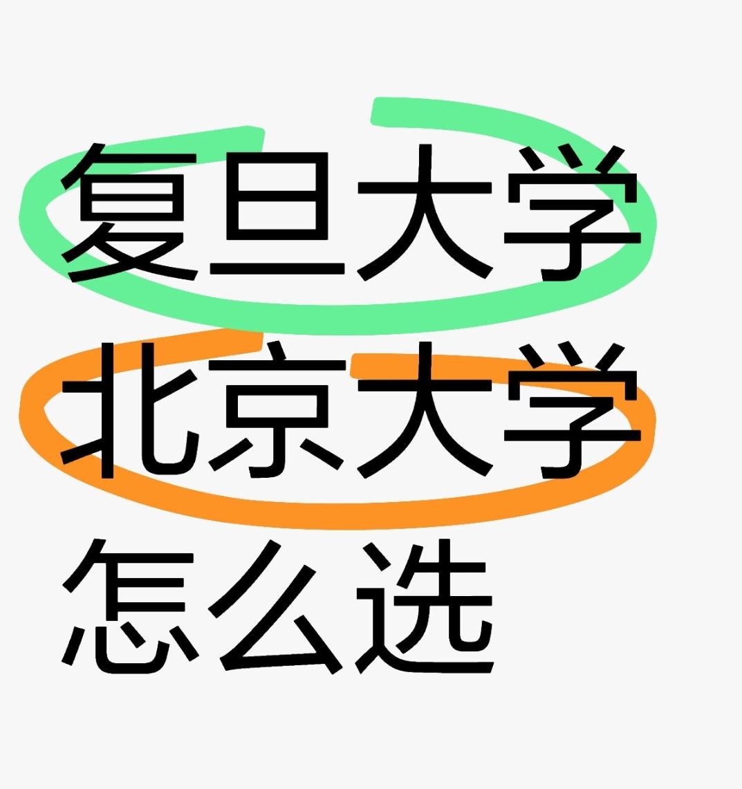 复旦大学和北京大学怎么选？别只看名气，这些细节得想清楚很多同学在面临升学选