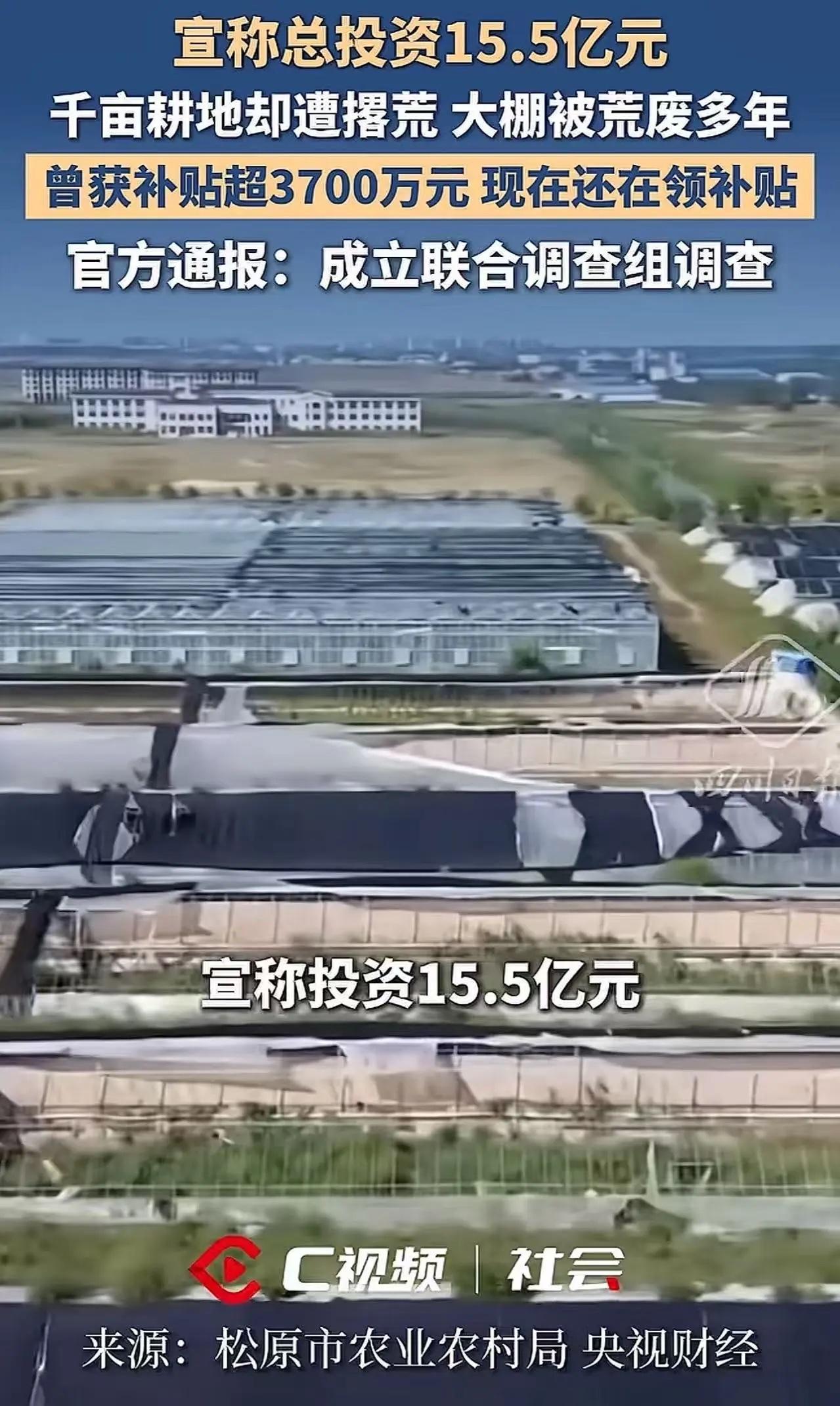 央视彻底揭穿！15亿惠农大棚荒成荒地，3年狂拿3700万补贴，太荒唐！“终于