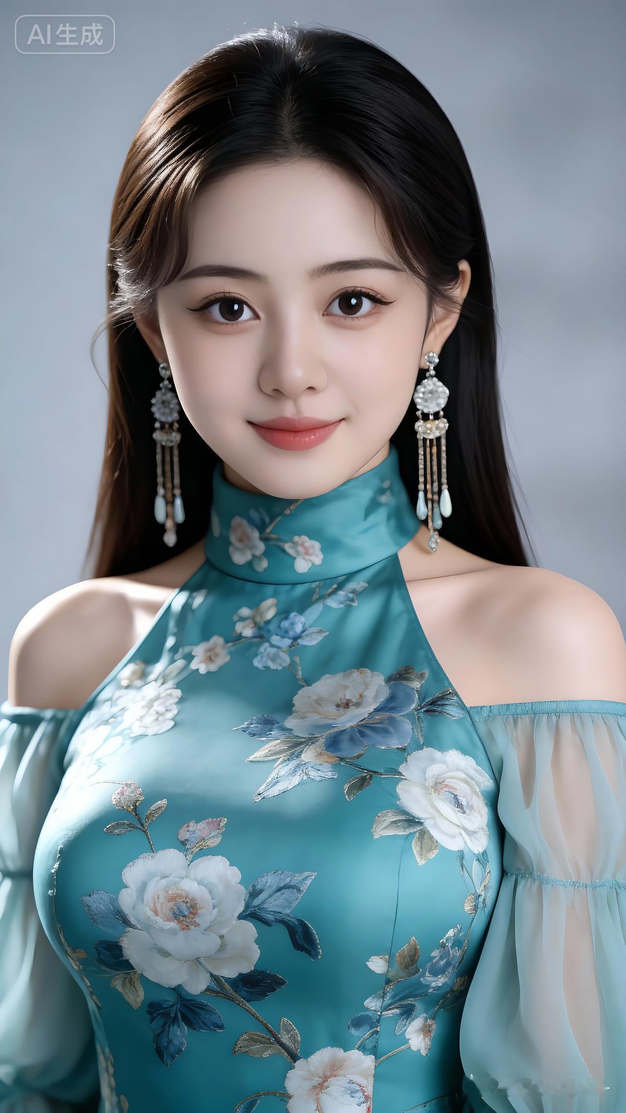 温柔蓝调，花海仙境，优雅气质，尽显东方美！