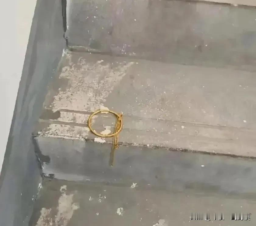 下午走楼梯，捡到了这个东西，纯金的。不知道该还给谁！于是就在小区的业主群里问了