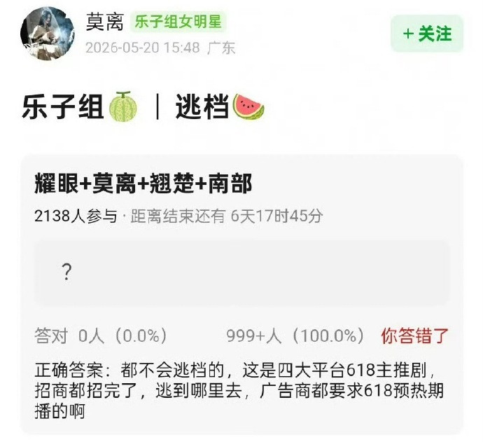 关晓彤李昀锐《耀眼》白鹿丞磊《莫离》陈都灵周翊然《翘楚》丁禹兮张新成