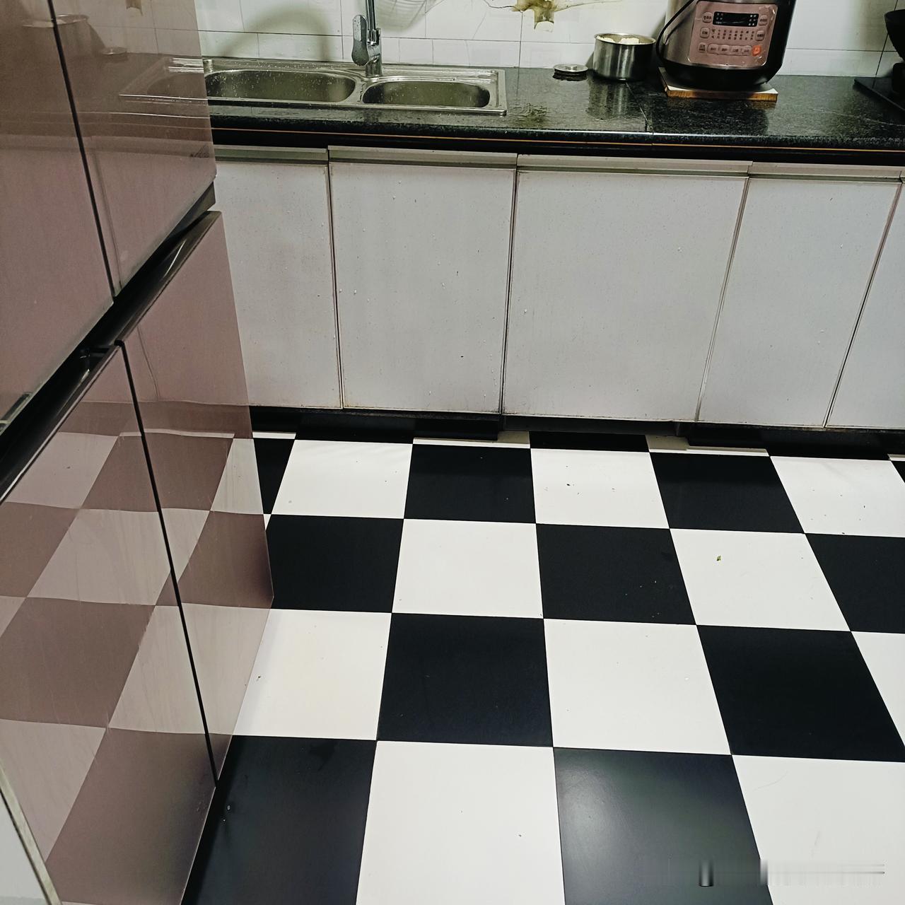 见不得一点脏，该擦擦，该洗洗，今晚把厨房全面整理清洗。家里老人一点都不讲究，冰箱