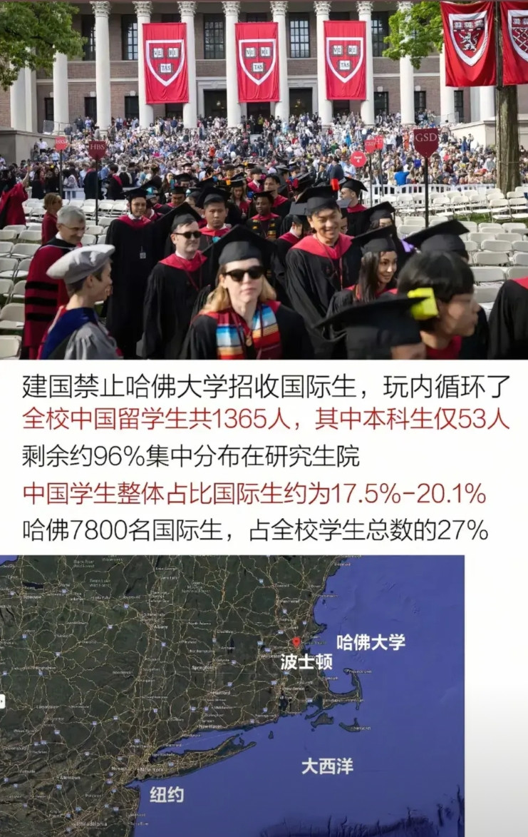 看到有人统计的中国留学生在哈佛大学的占比，中国留学生在哈佛的总人数为1365人，