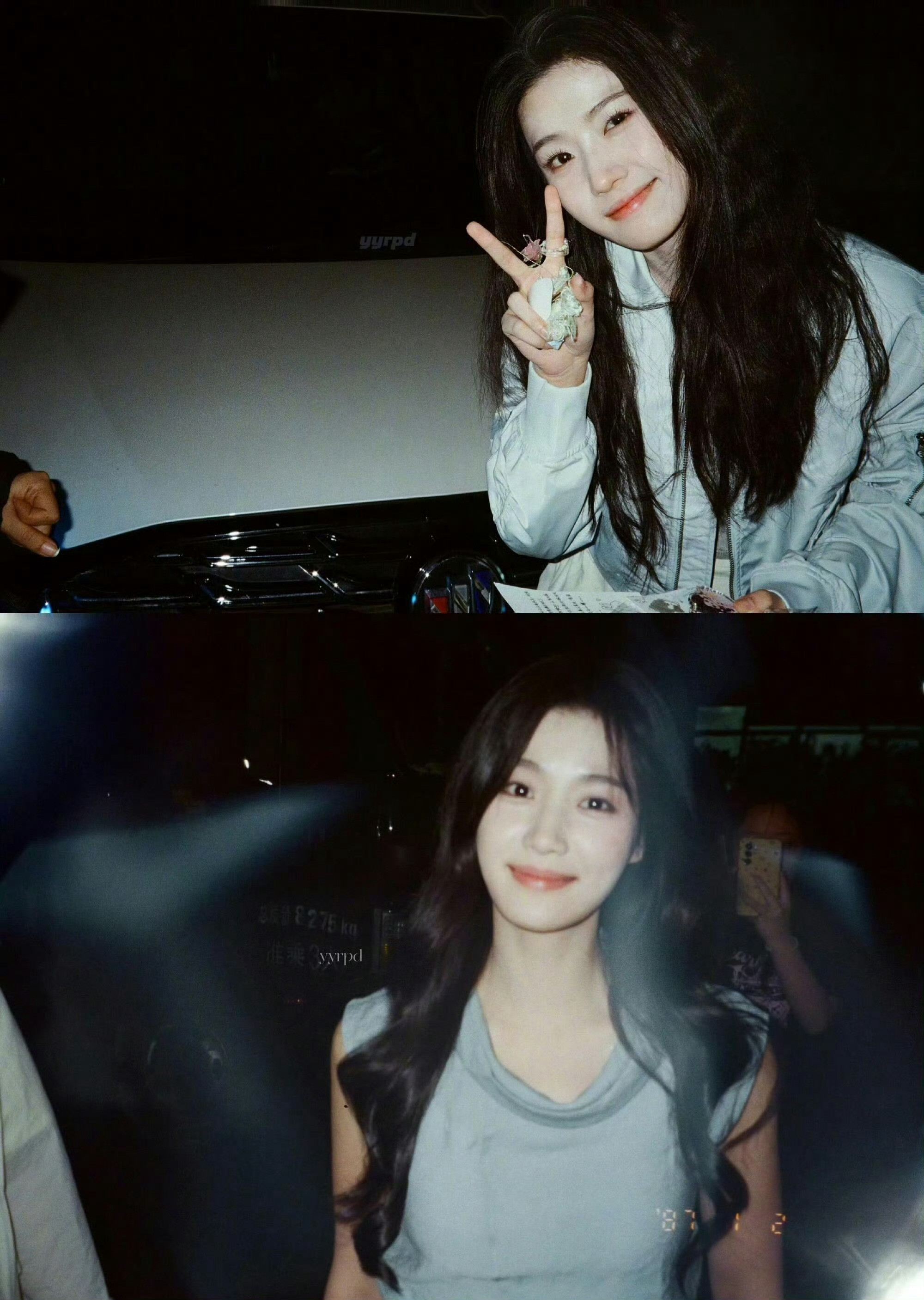 化妆师给卢昱晓拍的ccd卢昱晓这个美貌真的好韩女，好明媚生活感的照片​