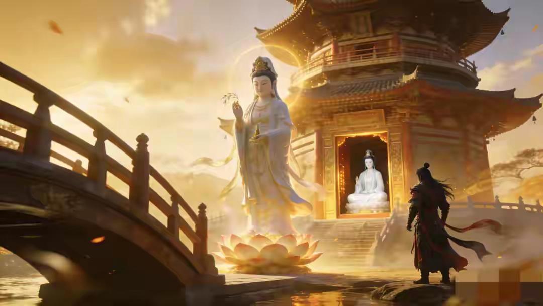 观音开雷峰塔度白素贞，她却退回塔中：塔外那人一身妖气，不是许仙丙午年正月初