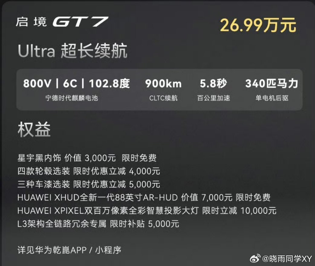 启境GT7正式上市哇塞！启境GT7正式开售真的惊喜到我啦～之前预售还要21.99