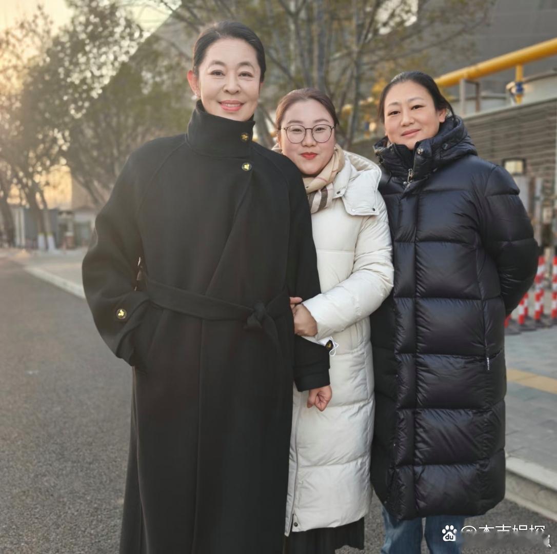 66岁倪萍北京街头被偶遇，黑色大衣配挽发造型，状态大好气血充盈！