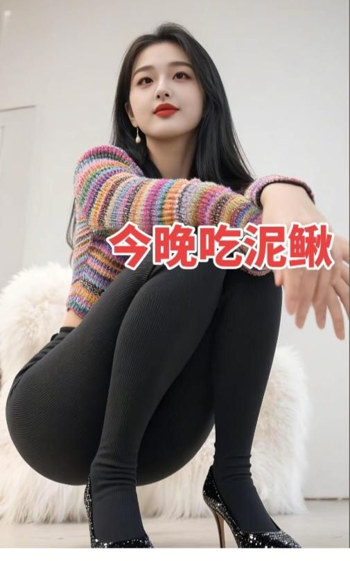 〔欣赏图片〕图中画面真有趣；一个美女有嗜好；爱吃泥鳅专豆腐；吃菜营养价值