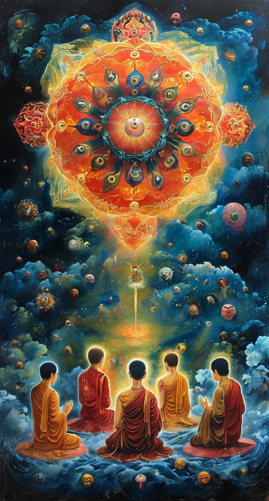 《愣严经》卷七(五)56娑婆八千灾恶星，二十八首主凶灵，八恶星形各异状，众