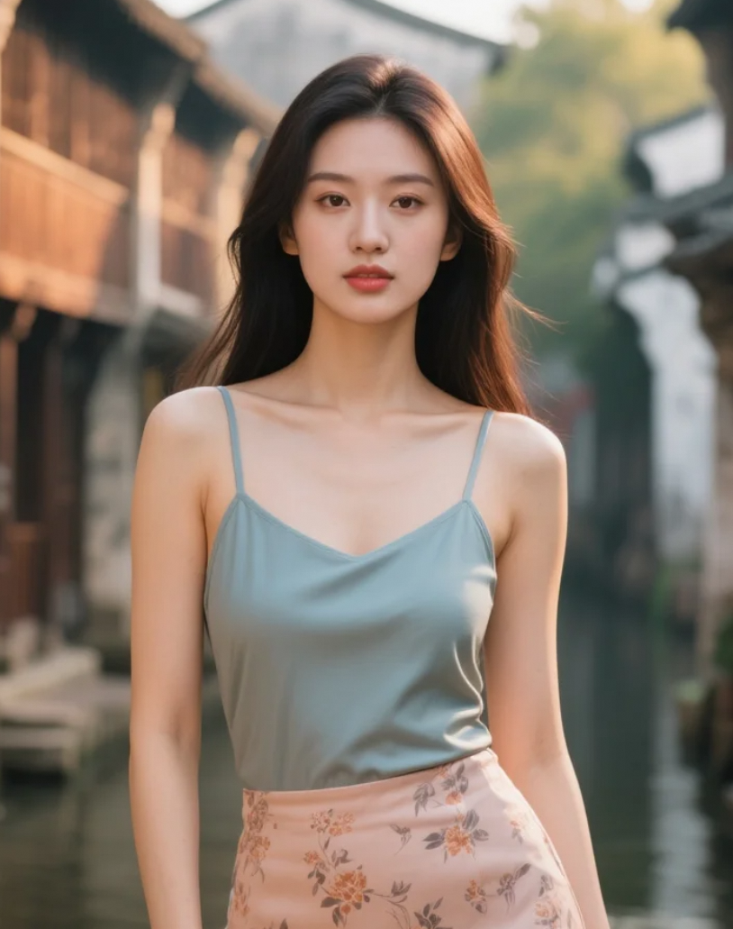 低头浅笑，温柔了整个午后时光。