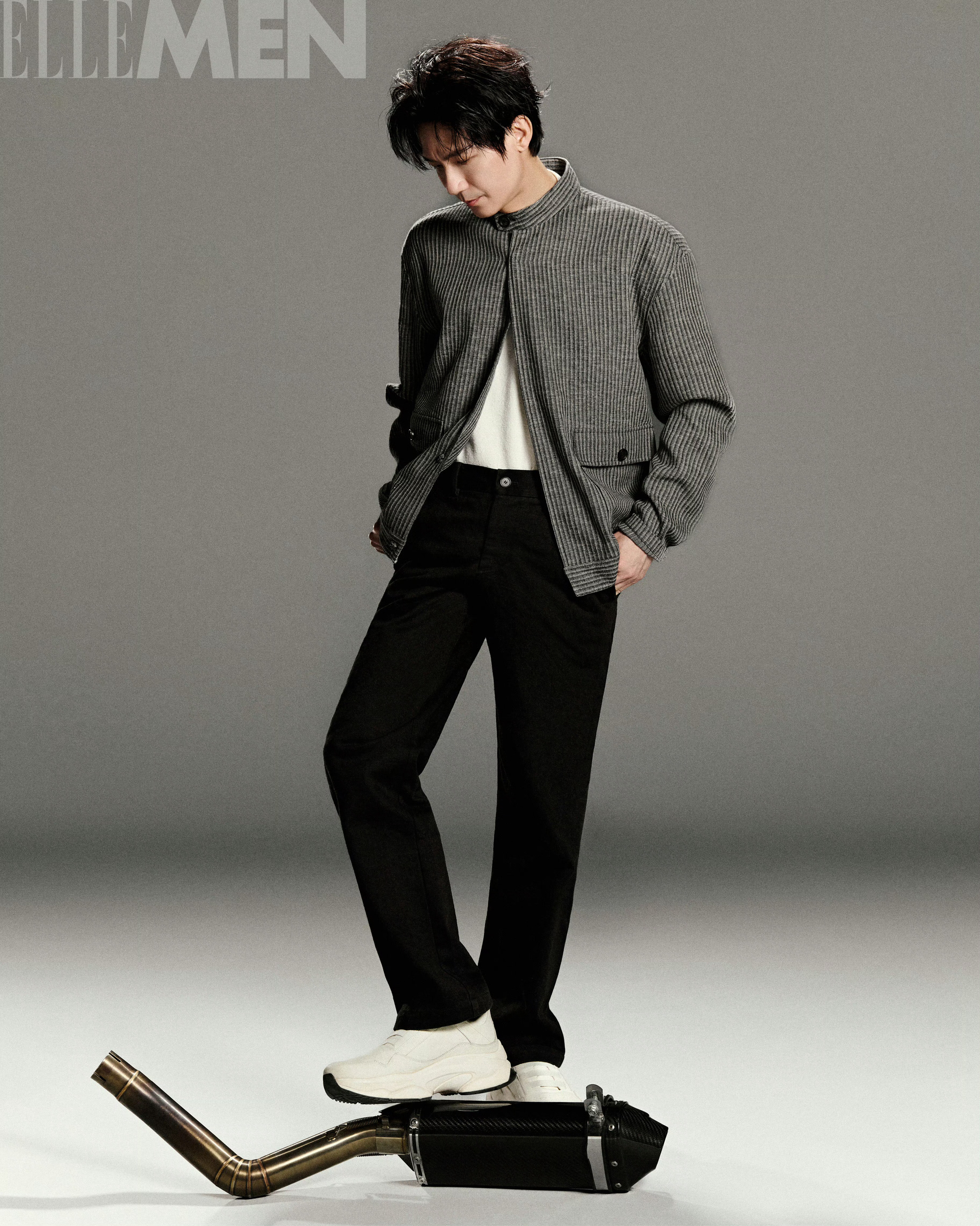 陈楚生ELLEMEN2026开年刊上身国家地理26SSNRN系列可拆卸立领夹克