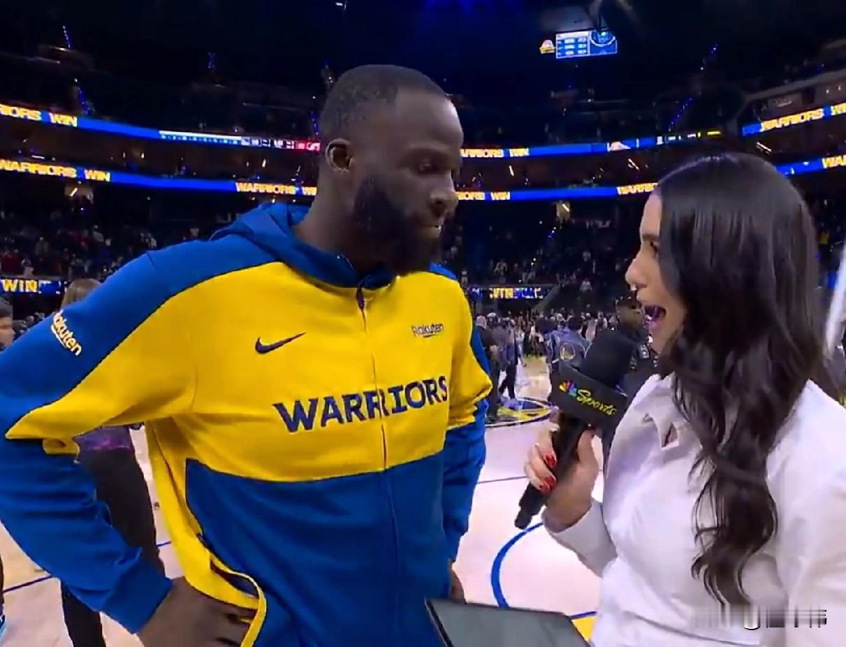 追梦格林谈库里：“我的得分终于比库里高了。”“开玩笑的。”“库里的作