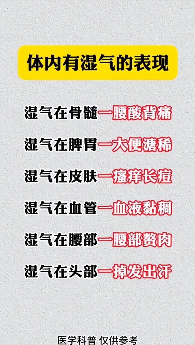 体内有湿气的表现~
